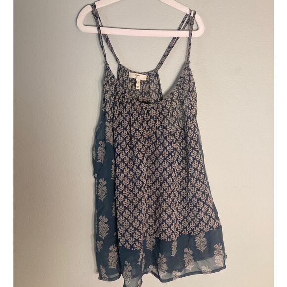 Joie Silk Tank Sleeveless Boho Babe Festival 100% Silk Camisole Blockprint Sz S - Picture 2 of 7